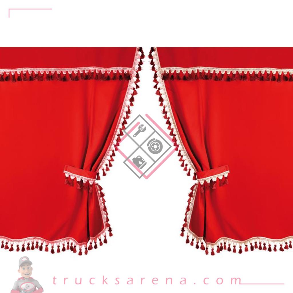 Oscura, rideaux centraux pour camion, cabine haute - Rouge - LAMPA