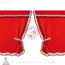 Oscura, rideaux centraux pour camion, cabine haute - Rouge - LAMPA