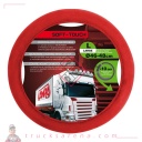 Soft Touch, couvre-volant en microfibre - L - Ø 46/48 cm - Rouge - LAMPA