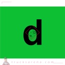 Marquage en PVC vert avec support adhésif - D - LAMPA