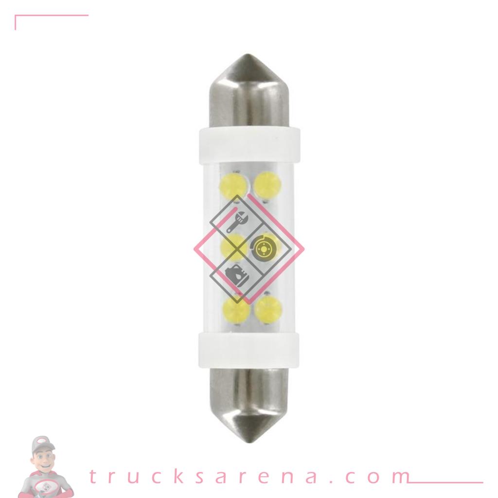 24V Ampoule silure 6 Led - 11x41 mm - SV8,5-8 - 2 pcs  - Boîte - Blanc - LAMPA
