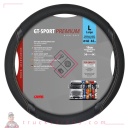GT-Sport, couvre-volant en Skeentex - L - Ø 46/48 cm - Noir/Beige - LAMPA