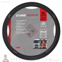 GT-Sport, couvre-volant en Skeentex - XL - Ø 49/51 cm - Noir/Rouge - LAMPA