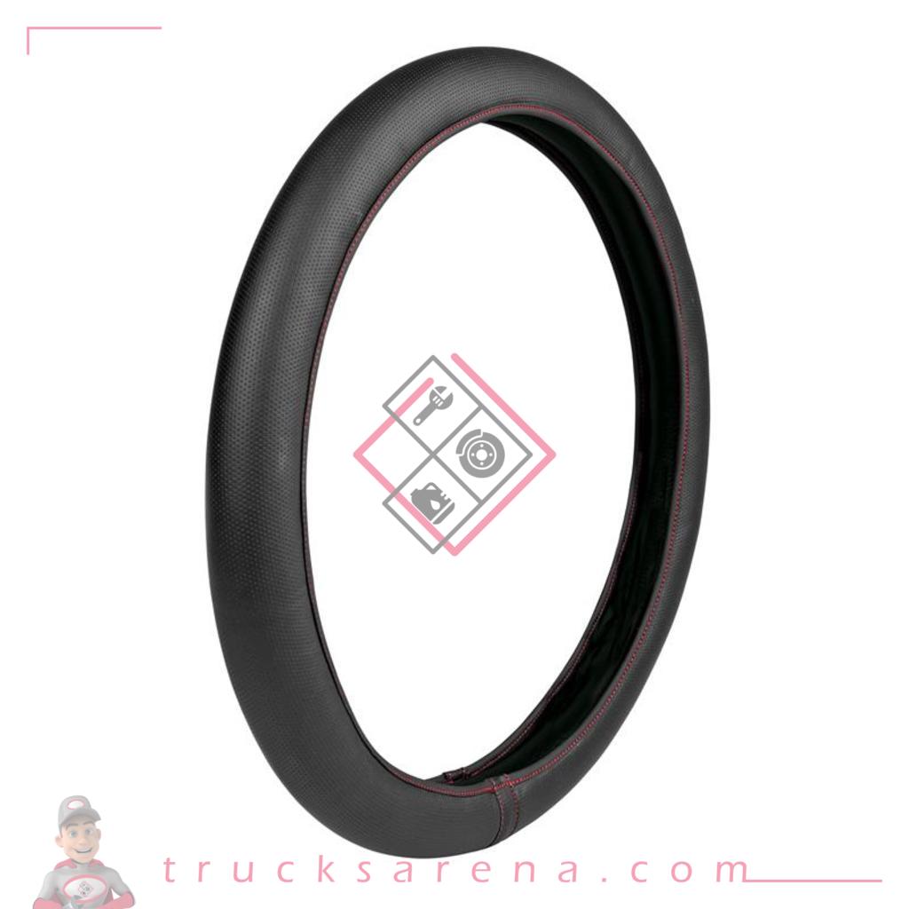 Skin-Cover, couvre-volant extensible en Skeentex - Noir/Rouge - XL - Ø 49/51 cm - LAMPA