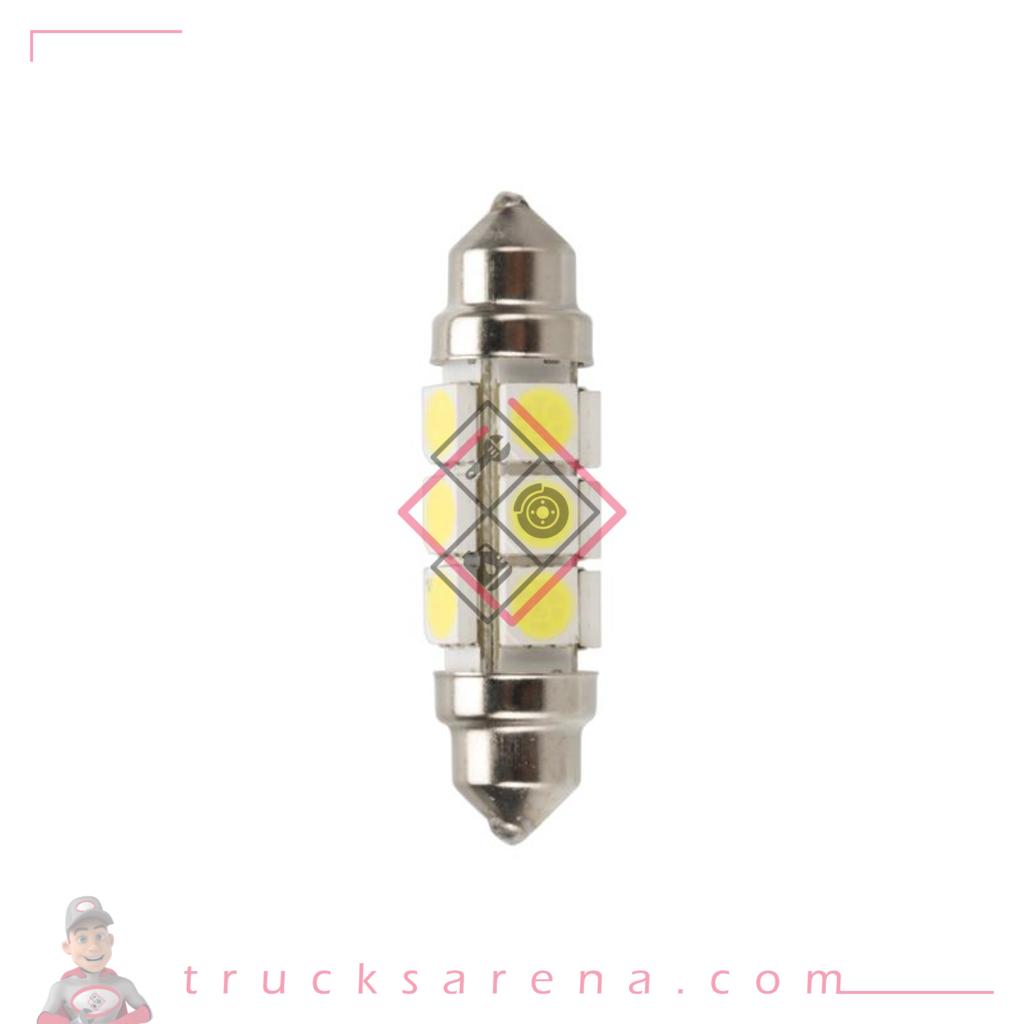 24-30V Ampoule silure 12 Led SMD - 11x43 mm - SV8,5-8 - 20 pcs  - Sac - Blanc - Double polarité - LAMPA