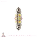 24-30V Ampoule silure 12 Led SMD - 11x43 mm - SV8,5-8 - 20 pcs  - Sac - Blanc - Double polarité - LAMPA