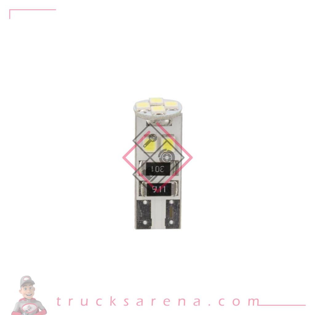 24V Hyper-Led 24 - 8 SMD x 3 chips - (T10) - Trifocus - W2,1x9,5d - 20 pcs  - Sac - Blanc - Double polarité - Résistance incorporée - LAMPA