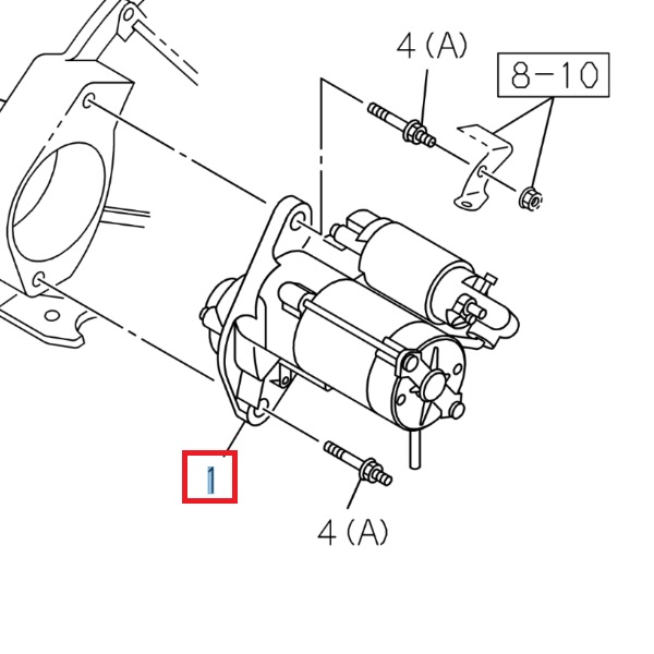 Démarreur 24V 4,0kW HITACHI - ISUZU PARTS