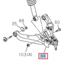 Lower left suspension arm - ISUZU PARTS