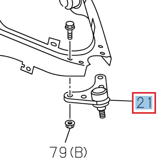Suspension arm connector - ISUZU PARTS