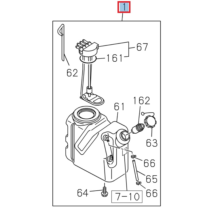 Réservoir d'AdBlue, complet - ISUZU PARTS