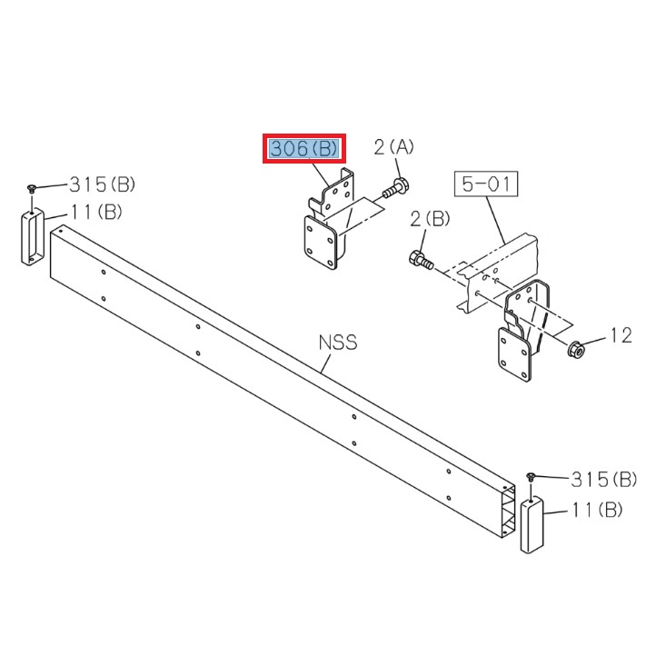 Support gauche de barre de pare-choc arrière - ISUZU PARTS