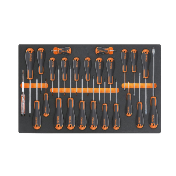 Soft tray with flat, cross and torx screwdrivers M213 - BETA TOOLS