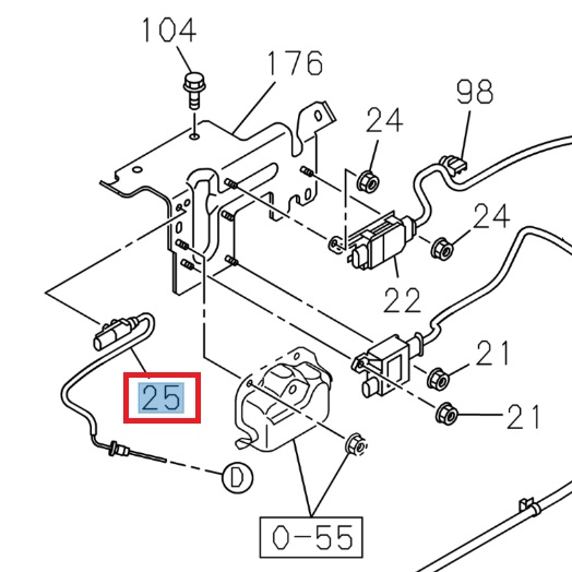 Temperature sensor, exhaust - ISUZU PARTS