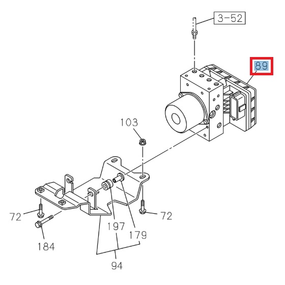Hydraulic unit, anti-lock brake - ISUZU PARTS