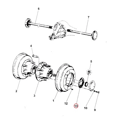 Rear wheel seal bracket - AVIA