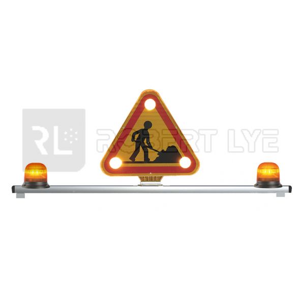Roof bar with 500 mm triangle, two 12-24V flashing lights - ROBERT LYE