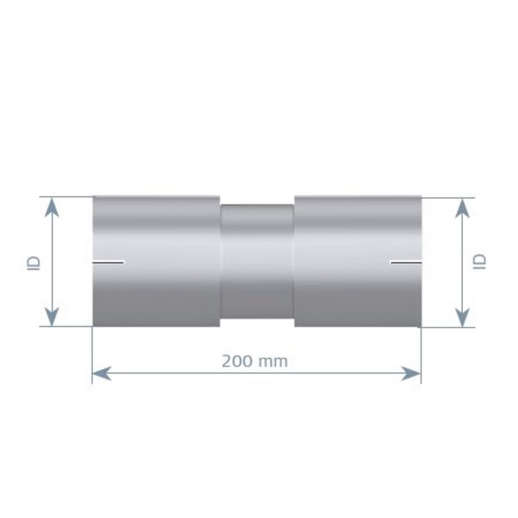 Raccord aluminium pour tuyau d'échappement - DINEX