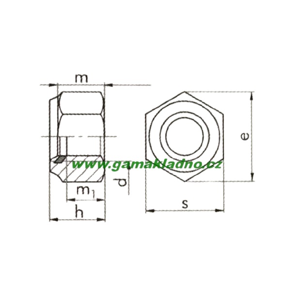 Nylon stop nut M8 x 1,0 - AVIA