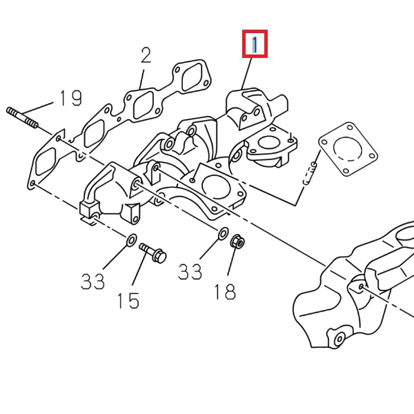 Exhaust manifold - ISUZU PARTS