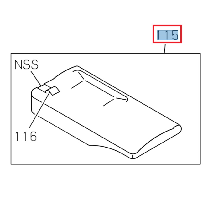 Passenger seat bench, dark grey - ISUZU PARTS