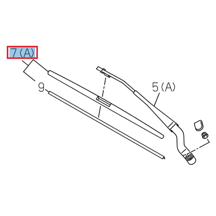 Balais gauche d'essuie-glace - ISUZU BEST VALUE PARTS