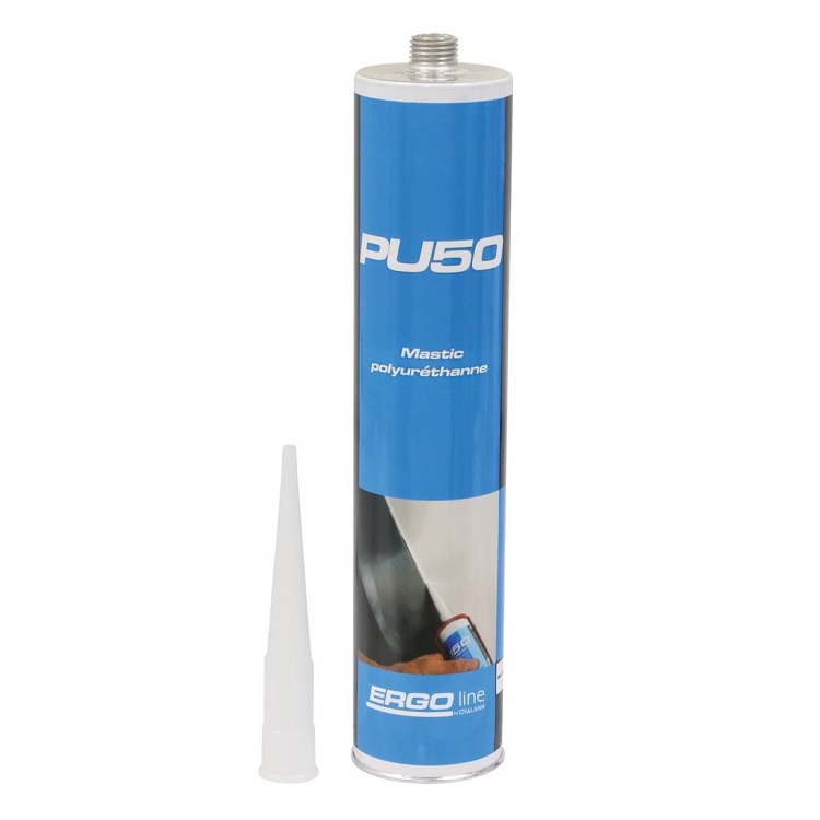 Mastic colle polyuréthane blanc, 310 ml - SODISE