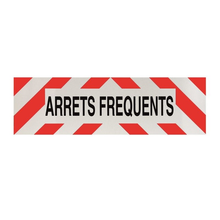 Panneau adhésif ARRÊTS FRÉQUENTS 500 x 150 mm - ROBERT LYE