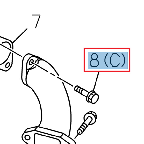 Hexagonal screw M8 x 25 - ISUZU PARTS