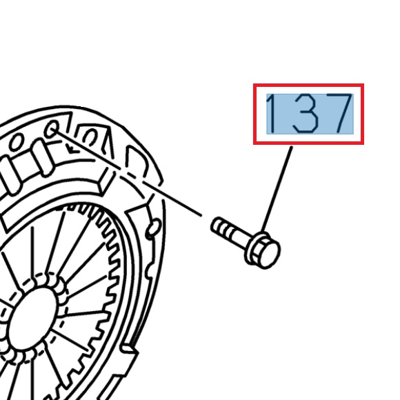 Hexagonale screw M10 x 16 - ISUZU PARTS