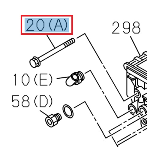 Hexagonal screw M10 x 120 - ISUZU PARTS