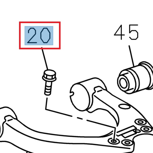 Vis hexagonale M8 x 25 - ISUZU PARTS
