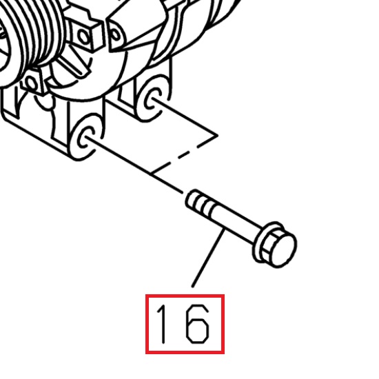 Hexagonale screw M10 x 70 - ISUZU PARTS