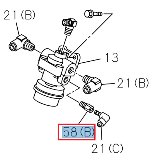 Raccord pour connecteur, valve de frein - ISUZU PARTS
