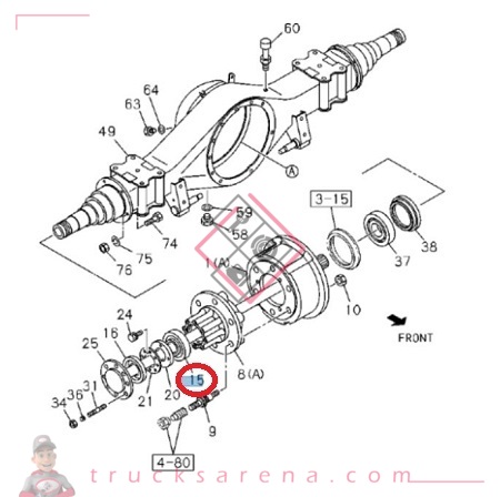 Bearing;Hub Out - ISUZU PARTS