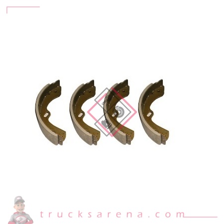 Right and left lined brake shoe kit - ISUZU PARTS