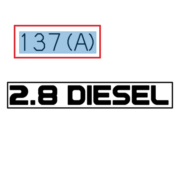 Adhésif "2.8 DIESEL" - ISUZU PARTS