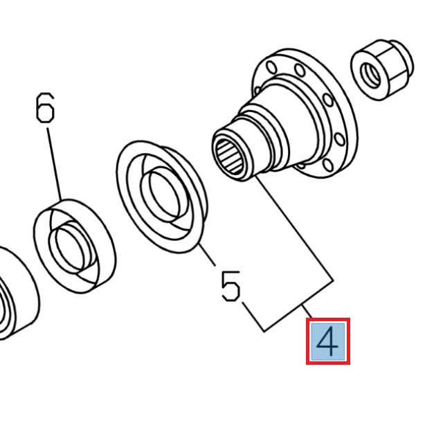 Pinion, bevel gear - ISUZU PARTS