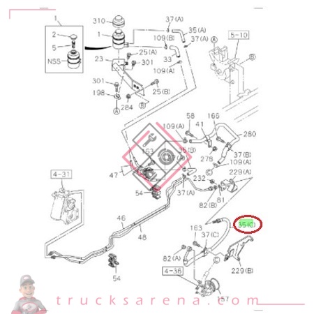 Nut; Rod - ISUZU PARTS