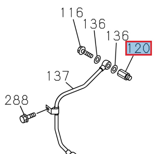Fitting for attaching a water inlet pipe - ISUZU PARTS