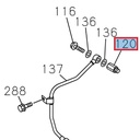 Raccord pour fixation de tuyau d'arrivée d'eau - ISUZU PARTS