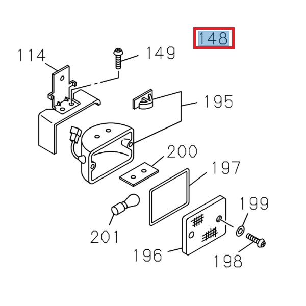 Rear fog light, left side - ISUZU PARTS