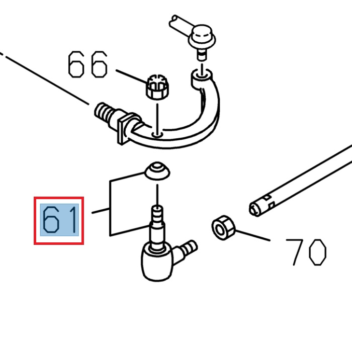 Left tie rod end - ISUZU PARTS