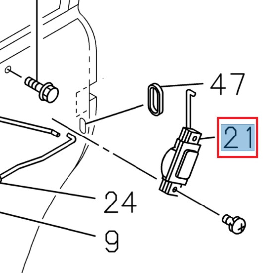 Actionneur de verrou de portière arrière gauche - ISUZU PARTS