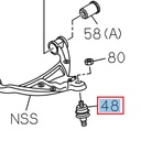 Rotule inferieur, suspension - ISUZU PARTS