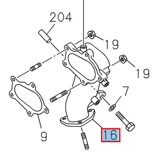 Turbocharger pipe - ISUZU PARTS