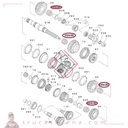 Needle bearing, rear main shaft - ISUZU PARTS