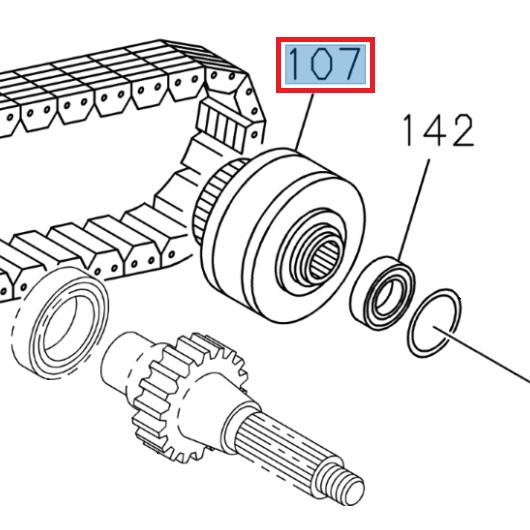 Viscocoupleur, chaîne de transmission  - ISUZU PARTS