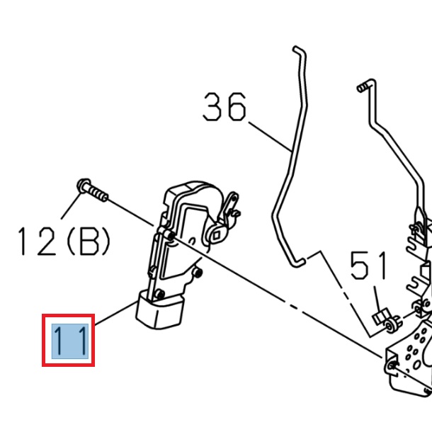 Left rear door lock actuator - ISUZU PARTS