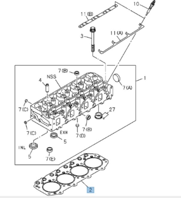 GASKET; CYL HD - ISUZU PARTS